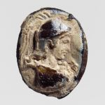 Bust of Athena glass cameo