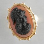 A hardstone cameo ring of Athena