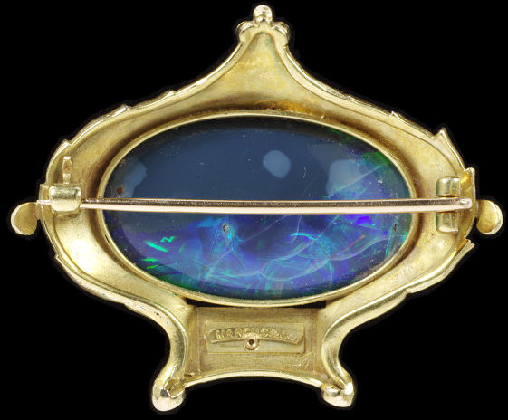 Art Nouveau Brooch with shorter "C" clasp by Marcus & Co.