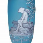 A THOMAS WEBB & SONS CAMEO GLASS ALLEGORICAL VASE OF CUPID CIRCA 1880