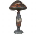 Signed Daum Nancy French Cameo Table Lamp