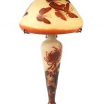 Émile Gallé (French, 1846-1904): A cameo glass table lamp circa 1900
