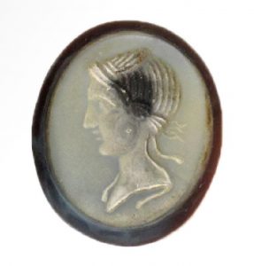 Greek Onyx Intaglio Ringstone, Morpheus, God of Dreams