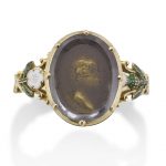 An 18th century enamel ring set with a cameo portrait of Prince Charles Edward Stuart, circa 1750
