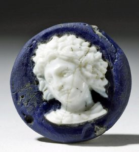 Cameo with a high-relief bust of a young Alexander wearing a Herakles knotted lion skin tied at the neck