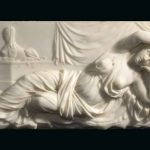 ENGLISH, CIRCA 1760-70 SLEEPING ARIADNE Marble relief