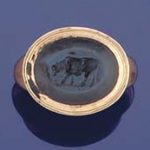 A ROMAN NICOLO INTAGLIO The oval intaglio engraved as a standing cow
