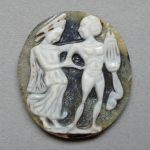 Onyx cameo of Orpheus leading Eurydice from Hades