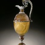 Agate Ewer with etched mermaid