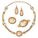 Antique Gold and Shell Cameo Parure