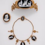 Parure: tiara, necklace, and brooch