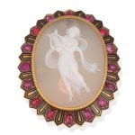 A gold, enamel, ruby and hardstone cameo, by Giovanni Antonio Santarelli, late 18th/early 19th century