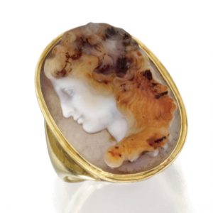 Gold and Hardstone Cameo Ring, Giovanni Antonio Santarelli