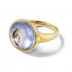 A sapphire intaglio ring