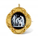 An 18th-19th century sardonyx cameo and gold brooch/pendant, by Amastini