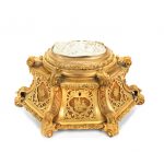 A late 19th century gilt bronze and cameo inset jewellery casket